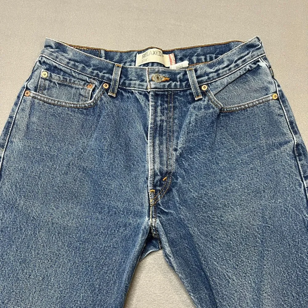 Levi's 550 Jeans Men 34x34 Blue Denim Light Wash Straight Leg Casual Relaxed-Fit